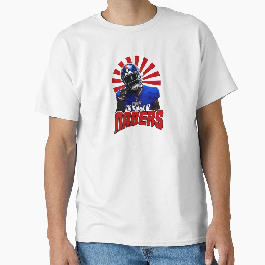 Malik Nabers Helmeted Power Stance T-Shirt - Casual Everyday Wear Unisex - T-Shirt, Sweatshirt, Hoodie