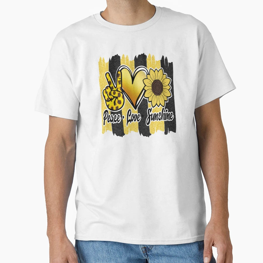 Peace Love Sunshine T-Shirt - Fun Novelty Design Unisex - T-Shirt, Sweatshirt, Hoodie