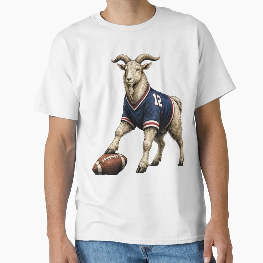 Great Athlete Goat Football Gear T-Shirt - Aesthetic Graphic for Adults - T-Shirt, Sweatshirt, Hoodie
