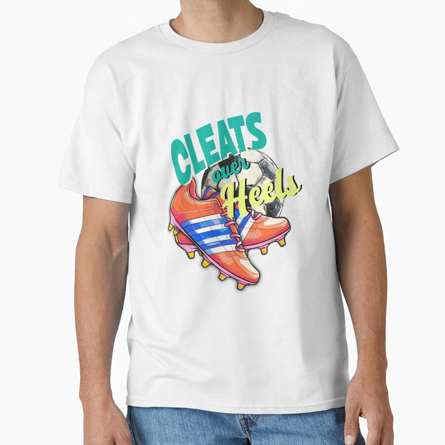 Cleats over Heels, Soccer Cleets by orangeblue21 - Adult & Kids T-Shirts, Sweatshirts & Hoodies apparel design preview 1