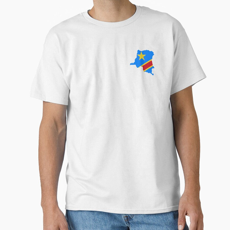 Flag map of the Congo by feether-store - Adult & Kids T-Shirts, Sweatshirts & Hoodies apparel design preview 1