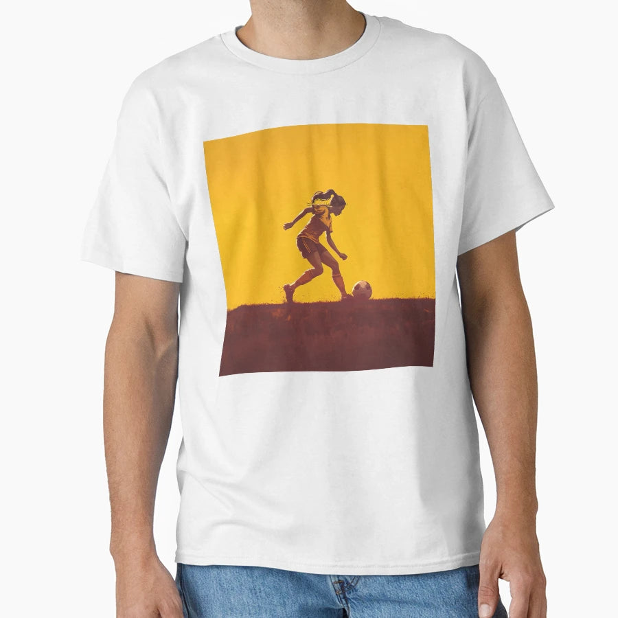 Soccer Silhouette Sunset T-Shirt - Trendy Graphic Men Women - T-Shirt, Sweatshirt, Hoodie