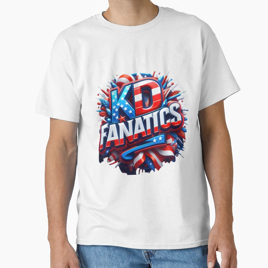 Kd Fanatics Patriotic Logo T-Shirt - Trendy Graphic Men Women - T-Shirt, Sweatshirt, Hoodie