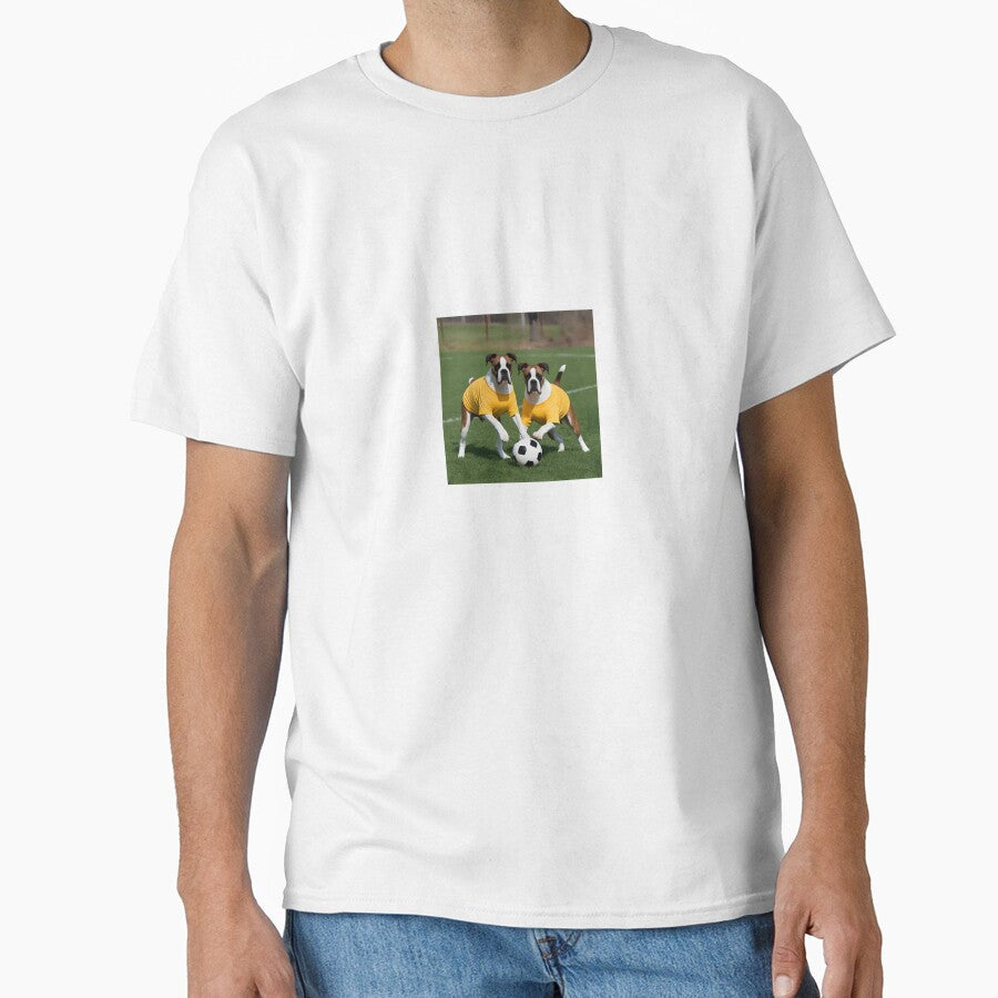 Boxers love football too! Soccer and Dog Lovers Leeds - Adult & Kids T-Shirts, Sweatshirts & Hoodies apparel design preview 1
