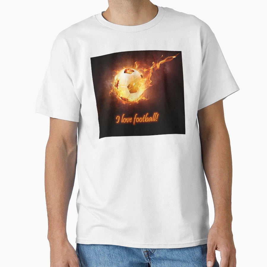 I Love Football T-Shirt - Graphic Print Men Women - T-Shirt, Sweatshirt, Hoodie