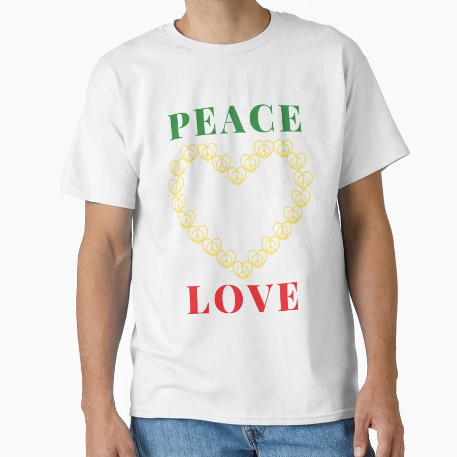 Peace And Love T-Shirt - Casual Everyday Wear Unisex - T-Shirt, Sweatshirt, Hoodie