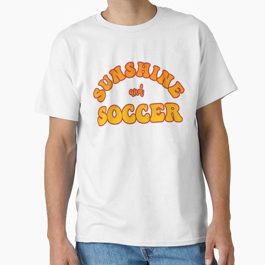 Sunshine and Soccer Summertime Vibe by MimsTees - Adult & Kids T-Shirts, Sweatshirts & Hoodies apparel design preview 1
