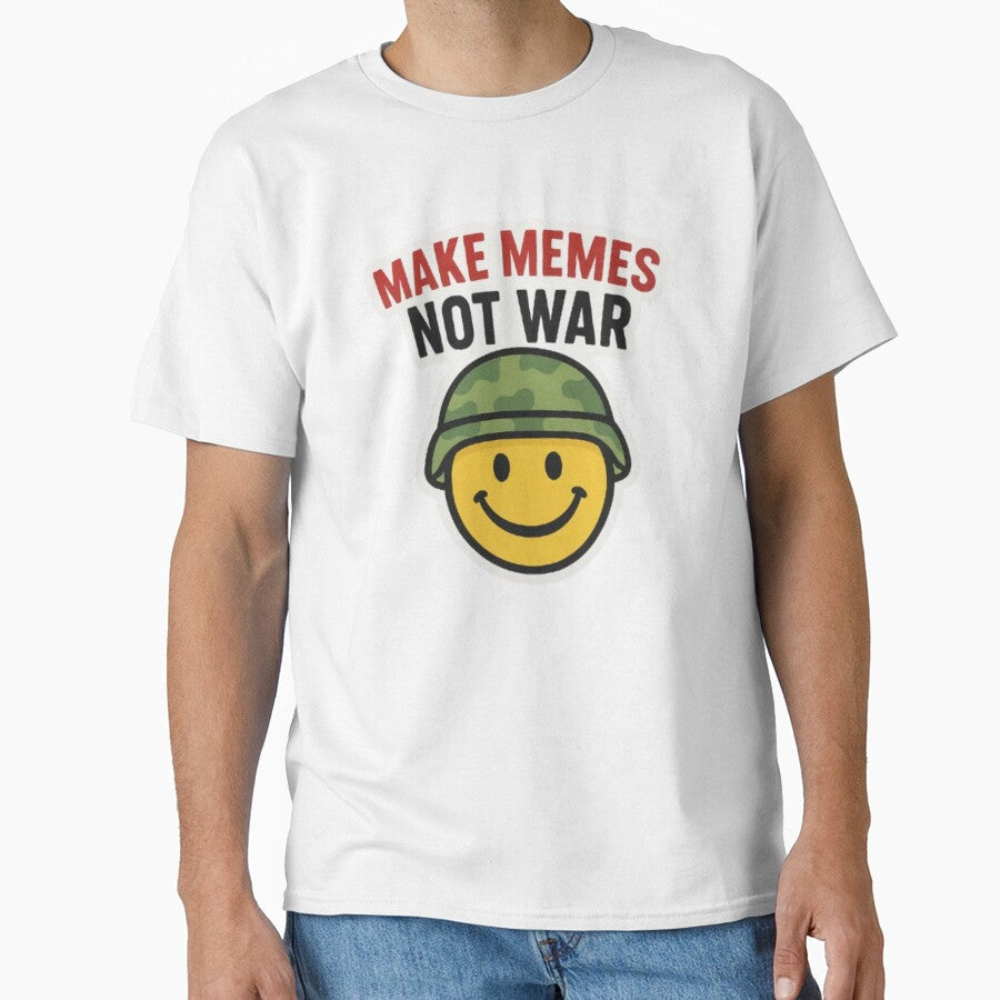 MAKE MEMES NOT WAR by BeachMafia - Adult & Kids T-Shirts, Sweatshirts & Hoodies apparel design preview 1