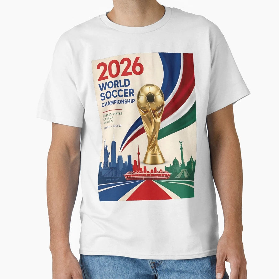 World Soccer Championship 2026 North T-Shirt - Novelty Apparel for Adults - T-Shirt, Sweatshirt, Hoodie