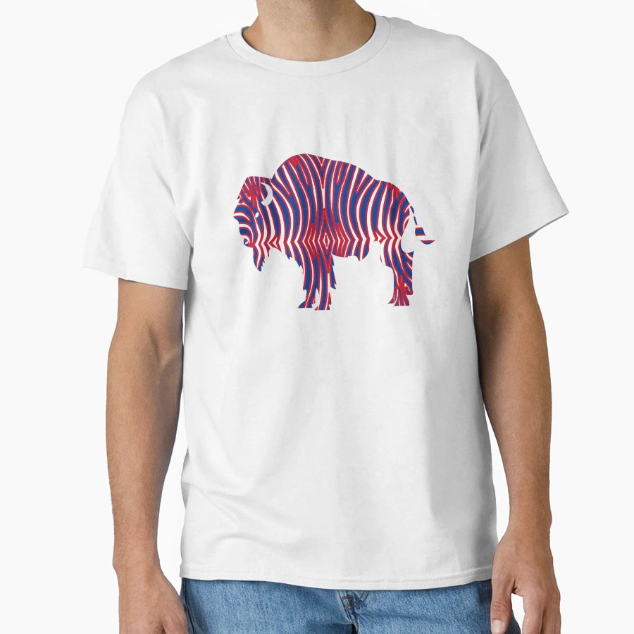 Zebra Stripe Buffalo New York Bison T-Shirt - Trendy Graphic for Adults - T-Shirt, Sweatshirt, Hoodie