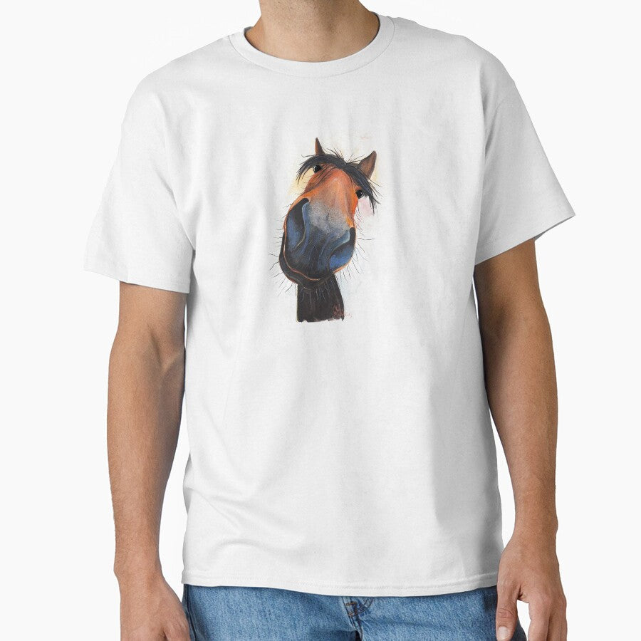 HORSE PRiNT 'HAPPY DAVE' BY SHIRLEY MACARTHUR Art - Adult & Kids T-Shirts, Sweatshirts & Hoodies apparel design preview 1