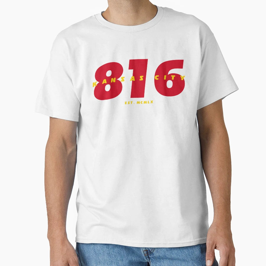 816 Kansas City Football T-Shirt - Graphic Print for Adults - T-Shirt, Sweatshirt, Hoodie