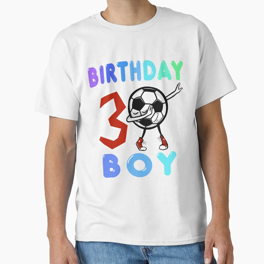 3 Three Years Birthday Soccer Player T-Shirt - Streetwear Style for Adults - T-Shirt, Sweatshirt, Hoodie