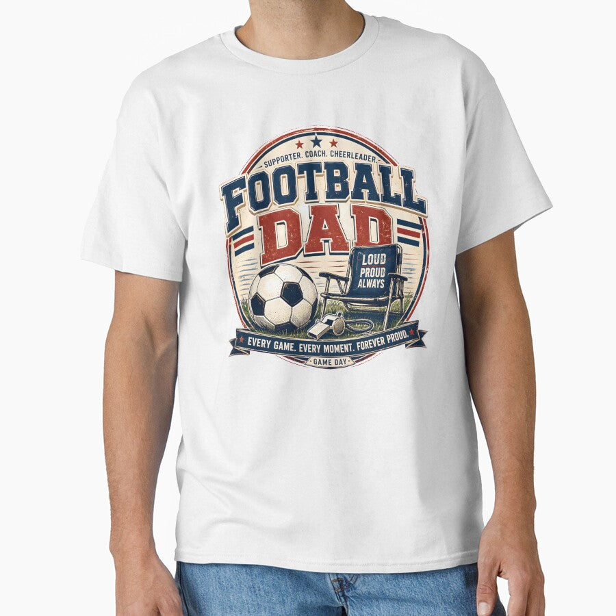Soccer dad, parenting, sports fatherhood, proud by - Adult & Kids T-Shirts, Sweatshirts & Hoodies apparel design preview 1