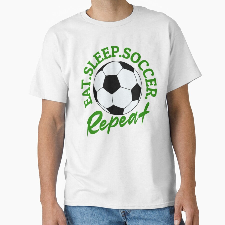 Eat Sleep Soccer Repeat by ZeptepiTrends - Adult & Kids T-Shirts, Sweatshirts & Hoodies apparel design preview 1