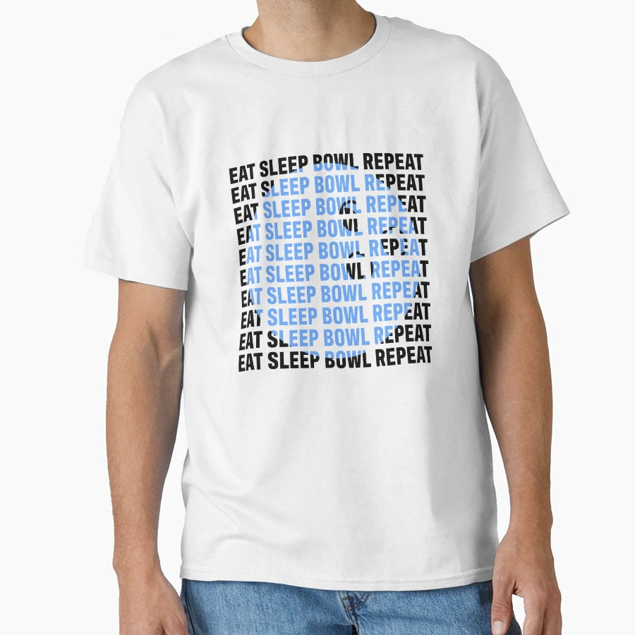Eat Sleep Bowl Repeat T-Shirt - Aesthetic Graphic Men Women - T-Shirt, Sweatshirt, Hoodie