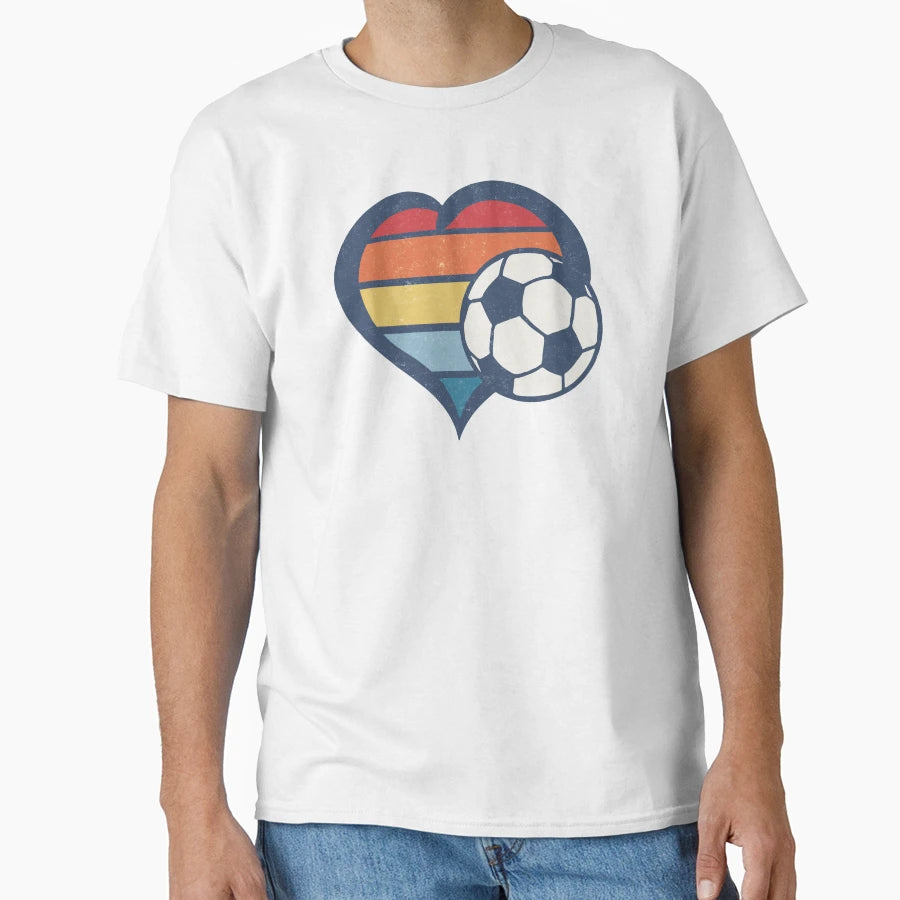 Soccer Heart Football Heart Love T-Shirt - Custom Art Print for Adults - T-Shirt, Sweatshirt, Hoodie