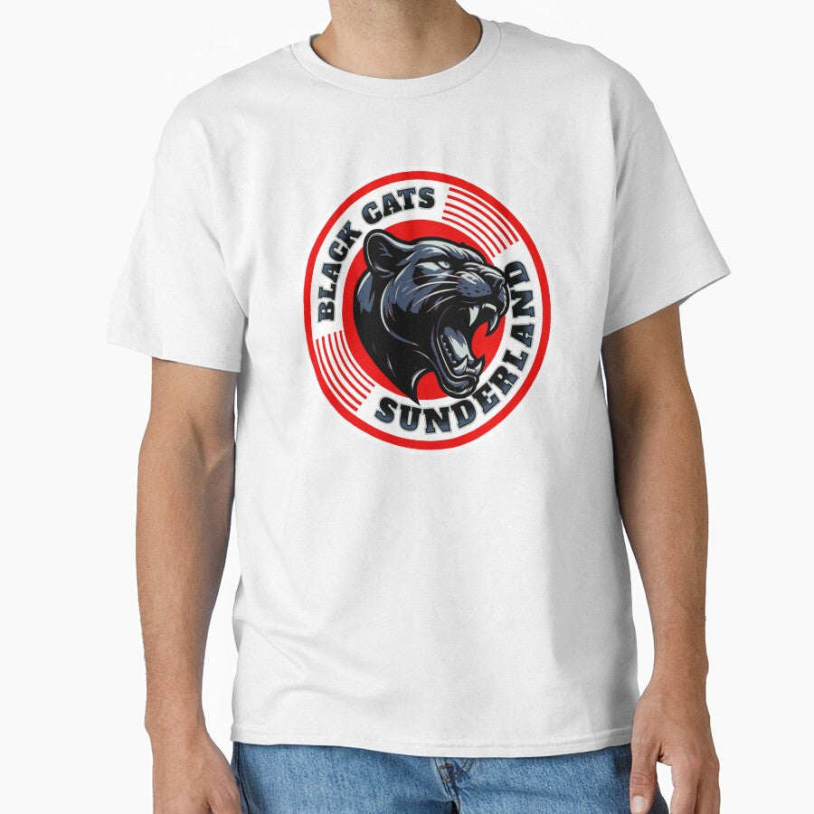 Black Cats Sunderland white by VRedBaller - Adult & Kids T-Shirts, Sweatshirts & Hoodies apparel design preview 1