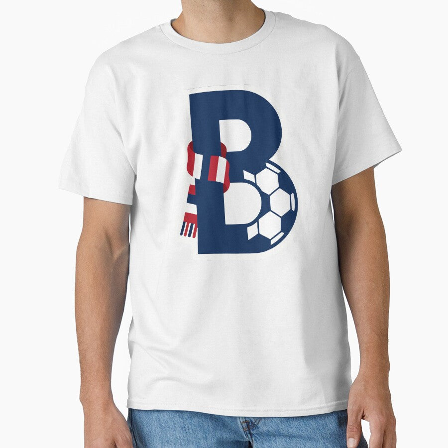 Beautiful Game Football Monogram B by xmoudx - Adult & Kids T-Shirts, Sweatshirts & Hoodies apparel design preview 1