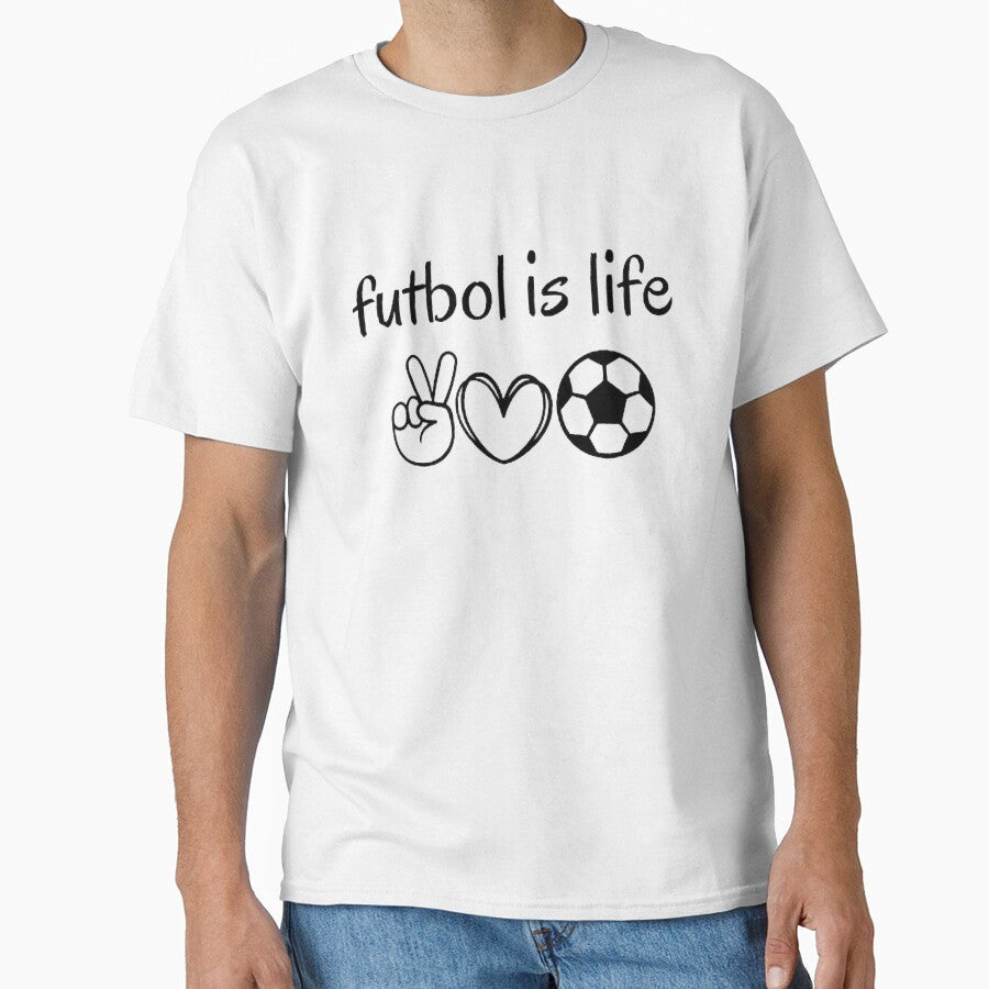 Futbol is life Classic (6) by rosabelarjasmin - Adult & Kids T-Shirts, Sweatshirts & Hoodies apparel design preview 1