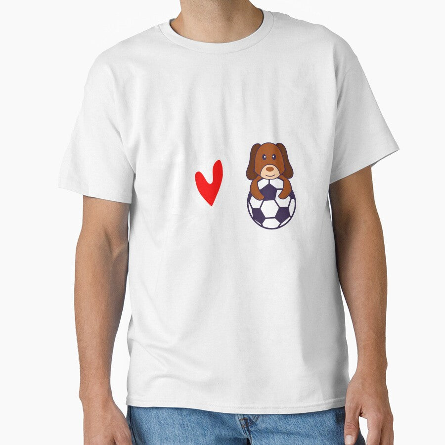 Love soccer and dogs by Mateusz Majcherek - Adult & Kids T-Shirts, Sweatshirts & Hoodies apparel design preview 1