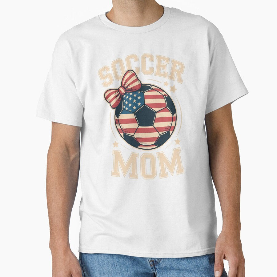 Soccer Mom USA Flag All American Mother Day by - Adult & Kids T-Shirts, Sweatshirts & Hoodies apparel design preview 1