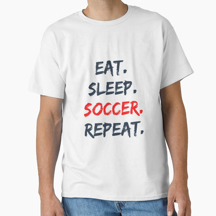 Eat Sleep Soccer Repeat by kenadams403 - Adult & Kids T-Shirts, Sweatshirts & Hoodies apparel design preview 1