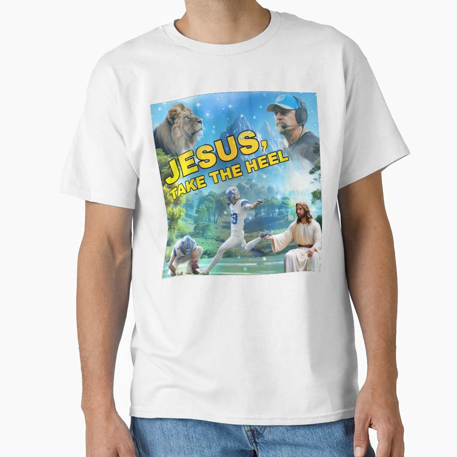Jake Bates Jesus Take Heel White Jersey T-Shirt - Streetwear Style Unisex - T-Shirt, Sweatshirt, Hoodie