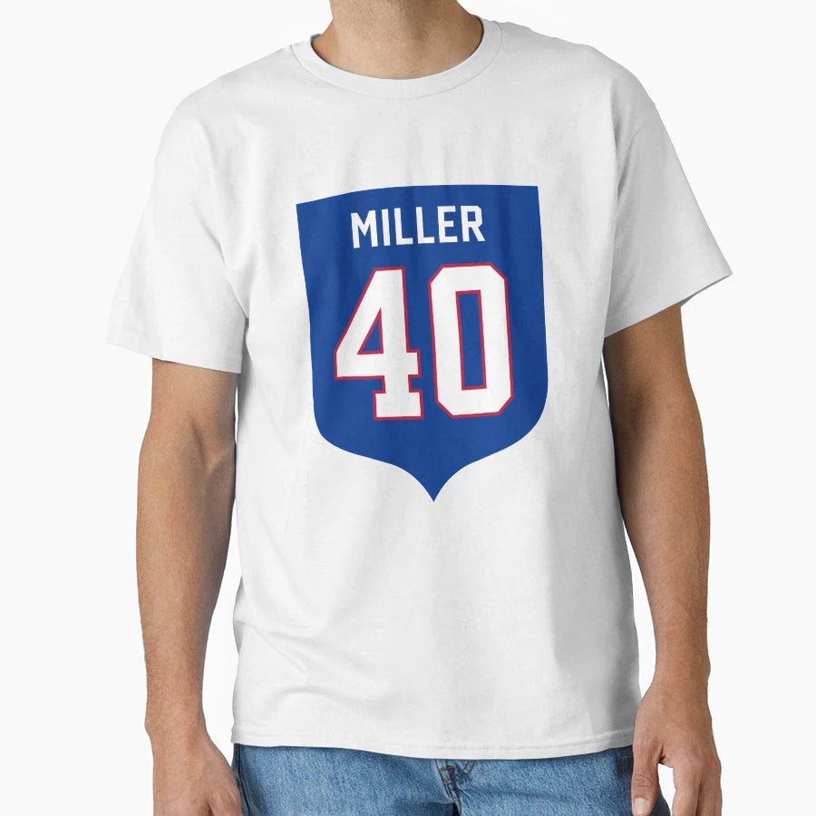 Von Miller 40 Emblem T-Shirt - Fun Novelty Design Unisex - T-Shirt, Sweatshirt, Hoodie