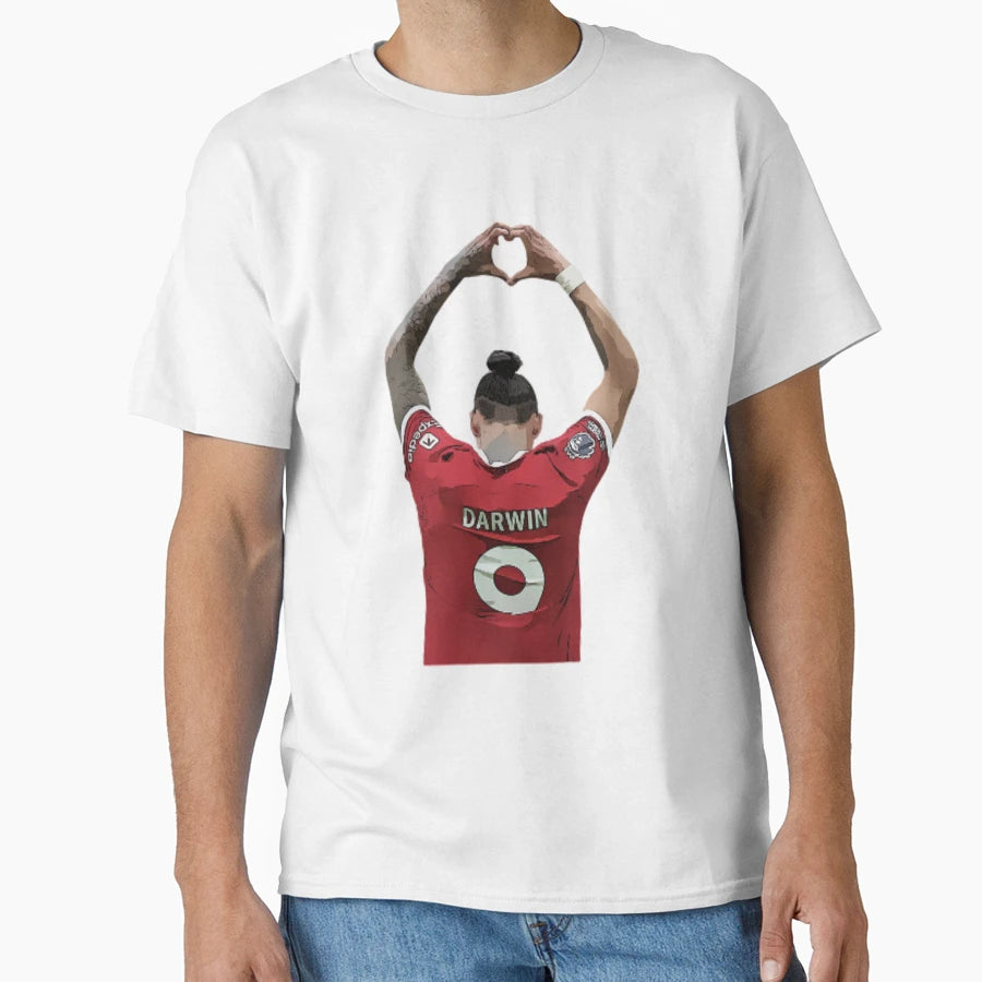 Darwin Nunez Heart Celebration T-Shirt - Minimalist Print for Adults - T-Shirt, Sweatshirt, Hoodie