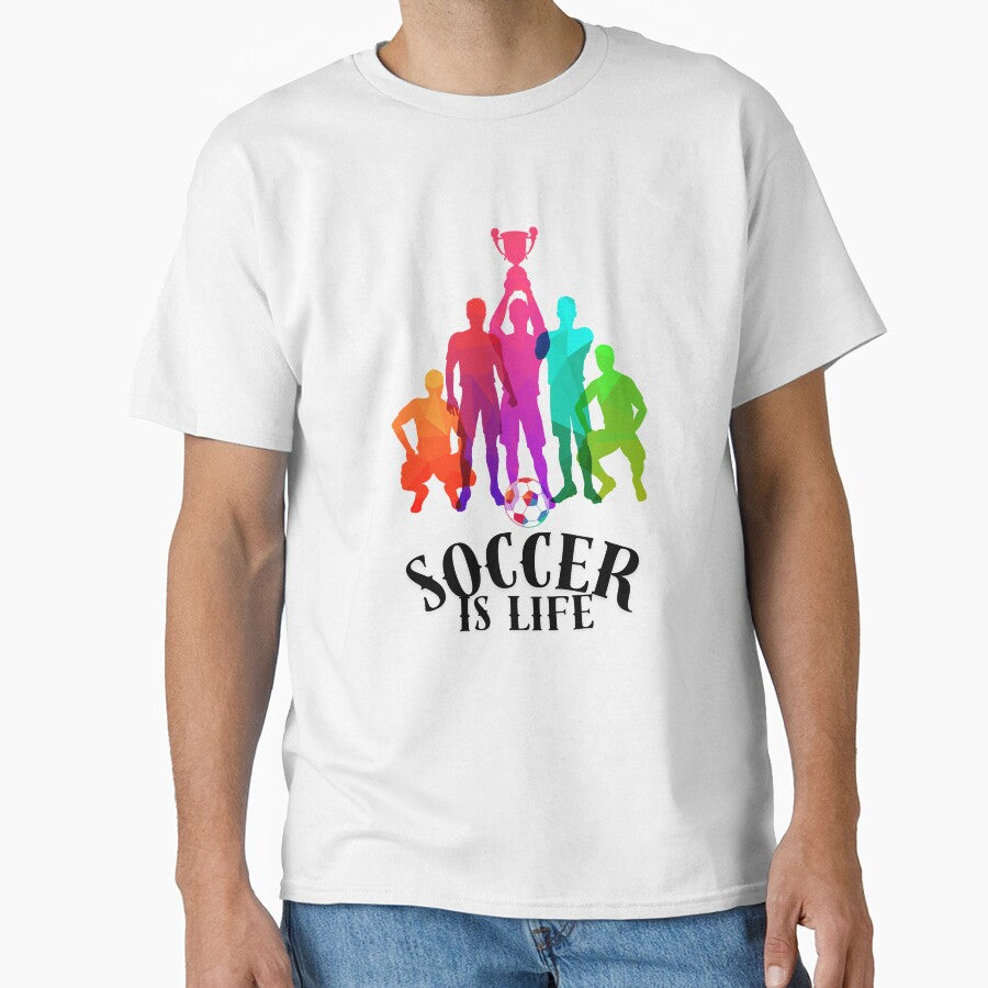 Soccer Is Life (Colorful) by Kikicomponets - Adult & Kids T-Shirts, Sweatshirts & Hoodies apparel design preview 1