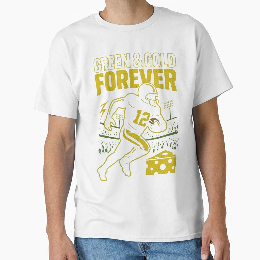 Green Bay Packers Grunge Football T-Shirt - Fun Novelty Design Unisex - T-Shirt, Sweatshirt, Hoodie