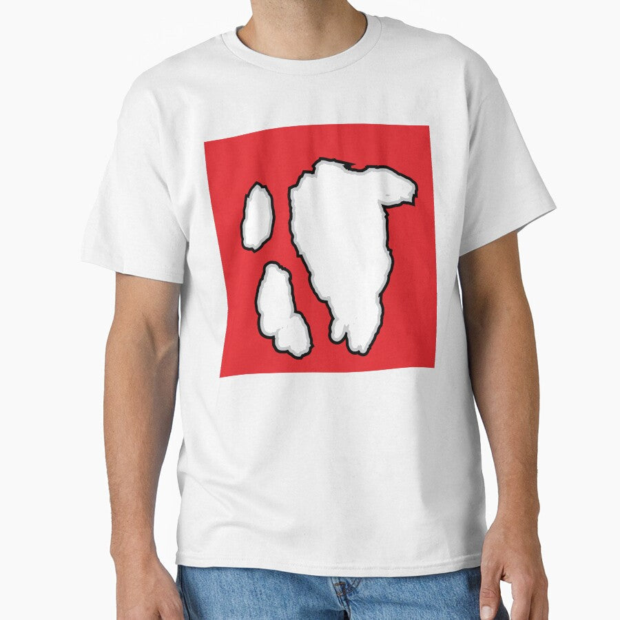 Big White Cow Pattern Red Cowhide by Cow-Print-Stuff - Adult & Kids T-Shirts, Sweatshirts & Hoodies apparel design preview 1