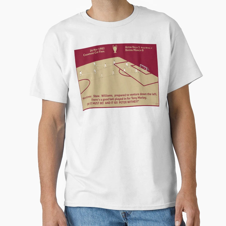 Peter Withe Aston Villa European T-Shirt - Casual Everyday Wear Men Women - T-Shirt, Sweatshirt, Hoodie
