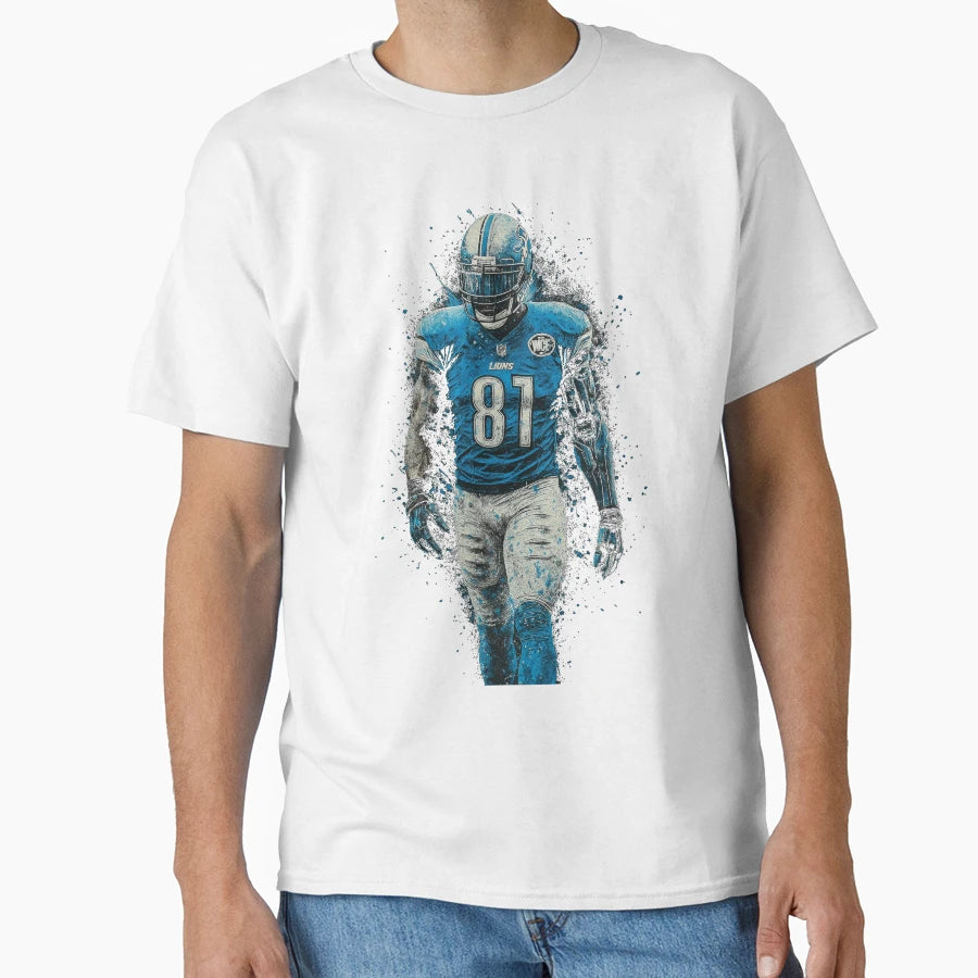 Calvin Johnson 81 Detroit Lions Art T-Shirt - Fun Novelty Design Men Women - T-Shirt, Sweatshirt, Hoodie