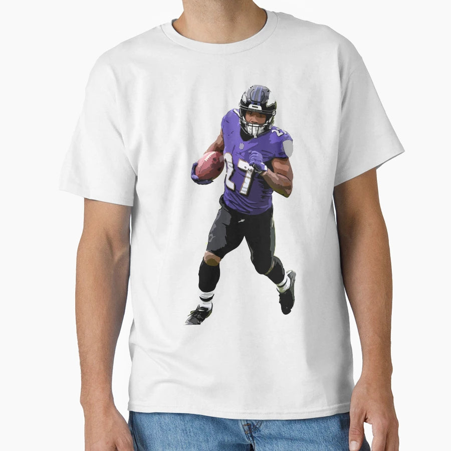Jk Dobbins T-Shirt - Custom Art Print Men Women - T-Shirt, Sweatshirt, Hoodie