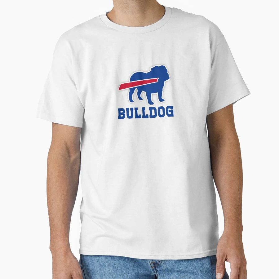 Buffalo Bills English Bulldog T-Shirt - Aesthetic Graphic Unisex - T-Shirt, Sweatshirt, Hoodie
