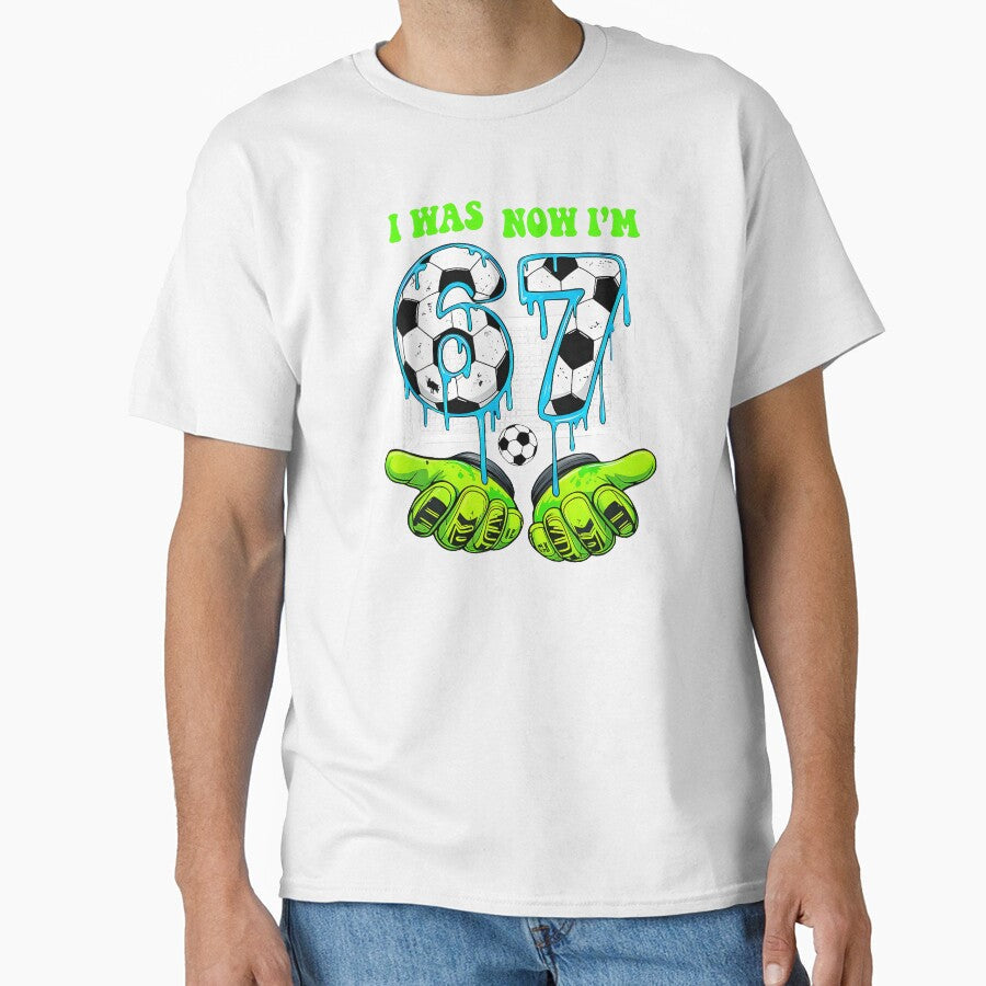 I Was 6 Now I'm 7 Soccer Birthday Boy Funny by - Adult & Kids T-Shirts, Sweatshirts & Hoodies apparel design preview 1