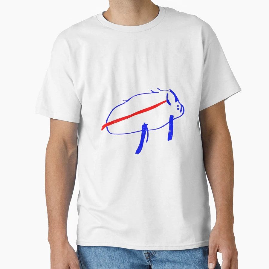 Distressed JA Buffalo Potato Drawing T-Shirt - Custom Art Print for Adults - T-Shirt, Sweatshirt, Hoodie