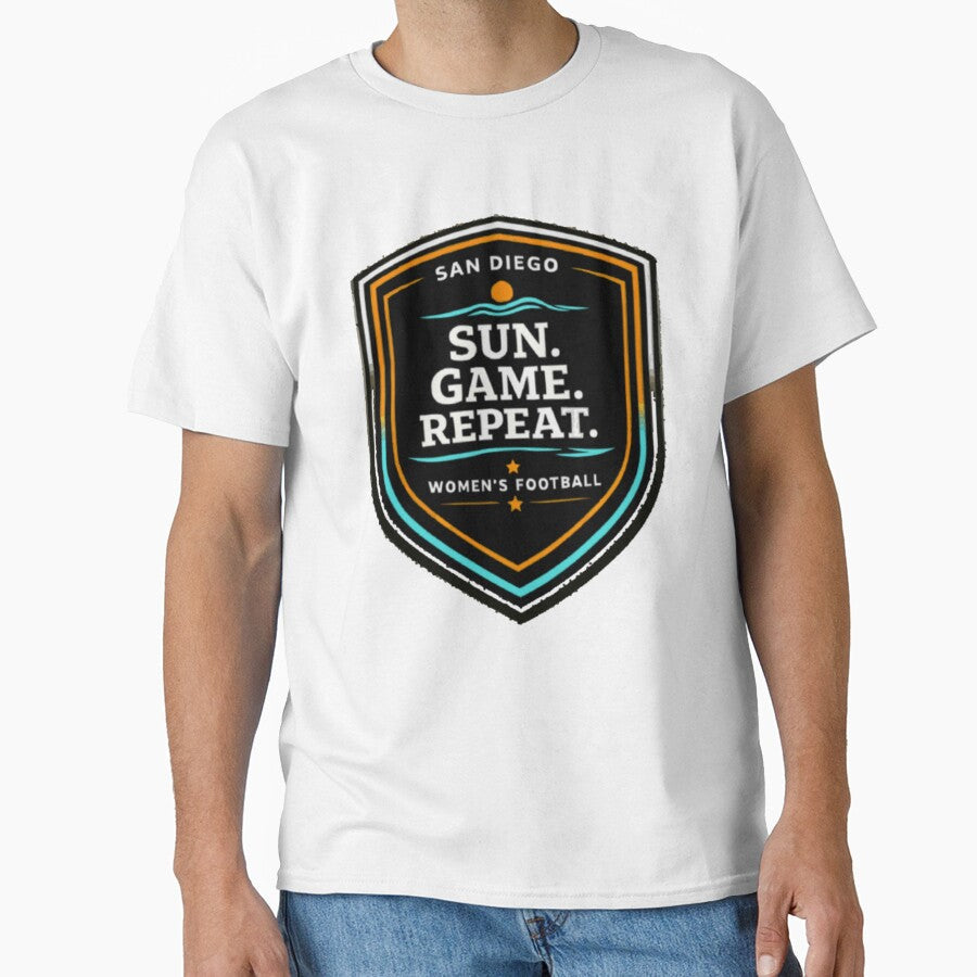 San Diego Women's Football Sun Game Repeat by PINK - Adult & Kids T-Shirts, Sweatshirts & Hoodies apparel design preview 1