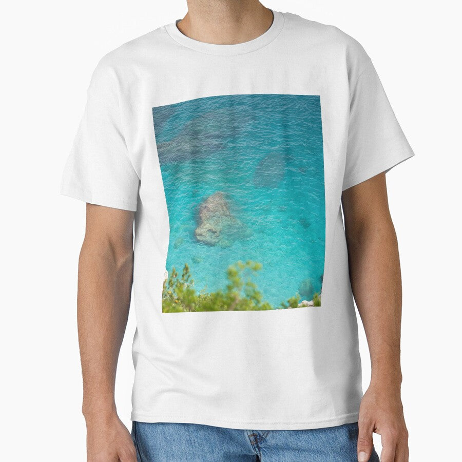 Capri, Italy, Turquoise Ocean by newburyboutique - Adult & Kids T-Shirts, Sweatshirts & Hoodies apparel design preview 1
