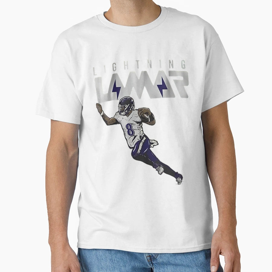 Lighting Lamar Baltimore Ravens Fans T-Shirt - Streetwear Style Men Women - T-Shirt, Sweatshirt, Hoodie