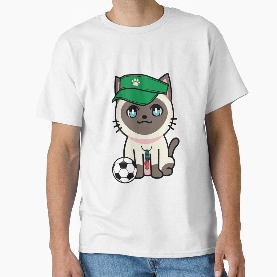 Soccer Player Siamese cat by Pet Station - Adult & Kids T-Shirts, Sweatshirts & Hoodies apparel design preview 1