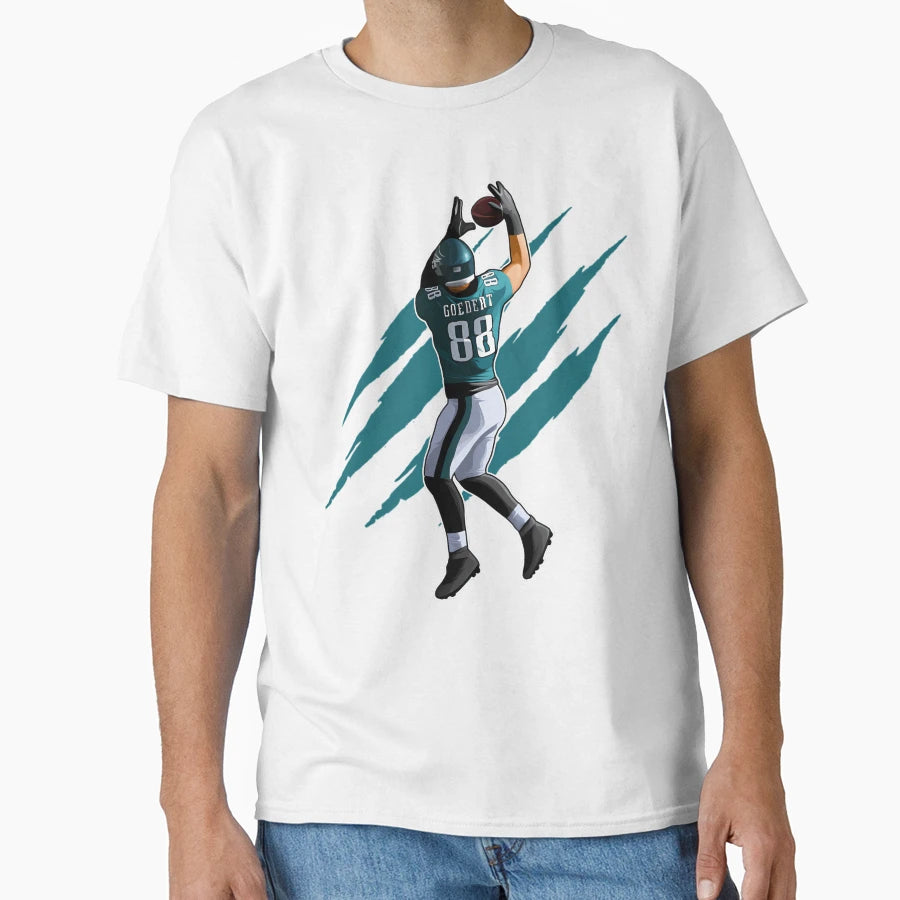 Dallas Goedert Makes Catch 88 Claw T-Shirt - Custom Art Print Unisex - T-Shirt, Sweatshirt, Hoodie