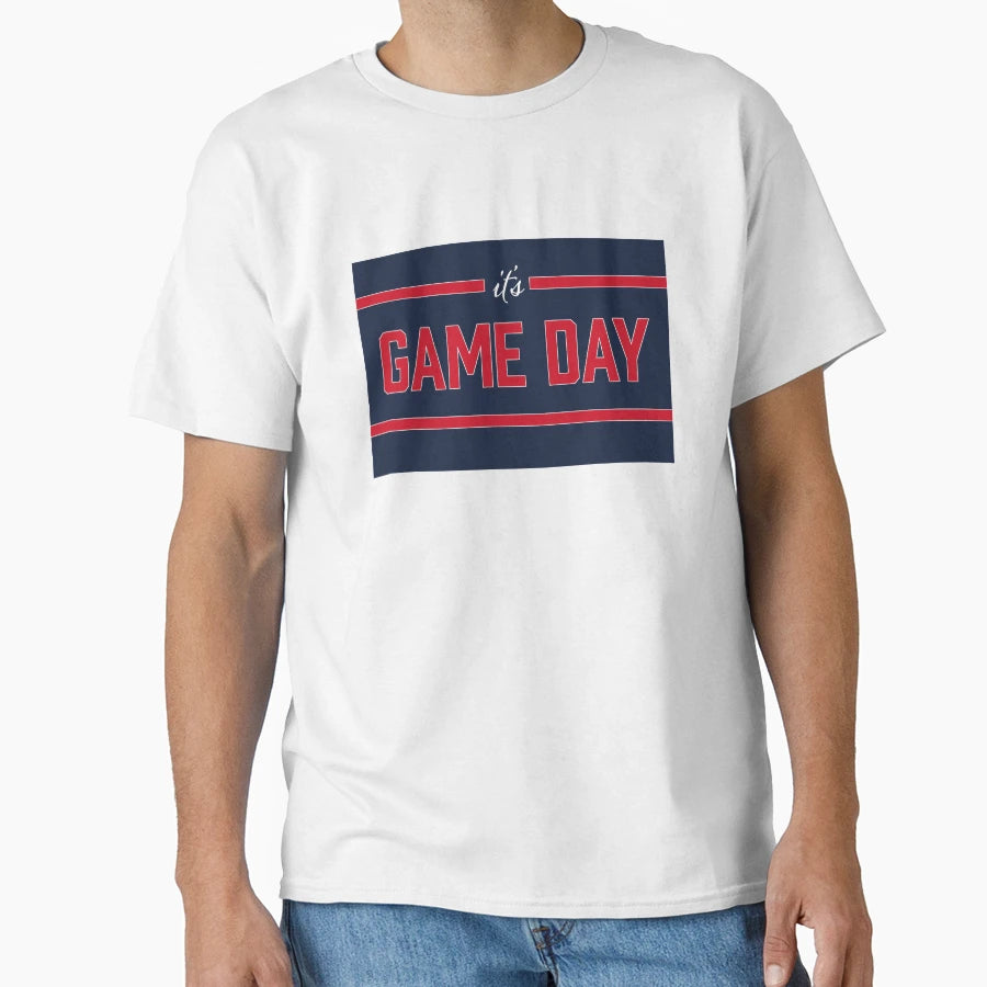Its Game Day Navy Red T-Shirt - Trendy Graphic for Adults - T-Shirt, Sweatshirt, Hoodie