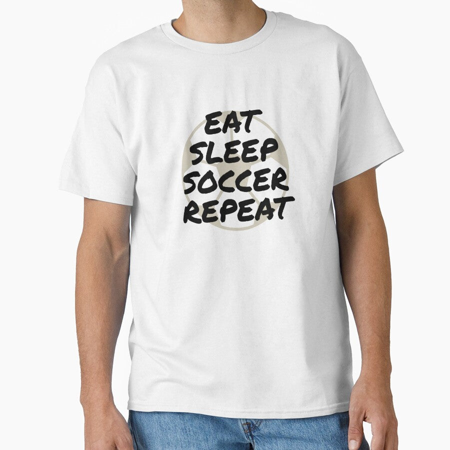 Eat Sleep Soccer Repeat by bunhuggerdesign - Adult & Kids T-Shirts, Sweatshirts & Hoodies apparel design preview 1