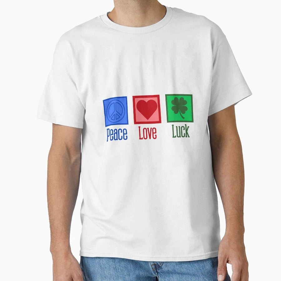 Luck Peace Love Joyful Positive T-Shirt - Unique Graphic Unisex - T-Shirt, Sweatshirt, Hoodie