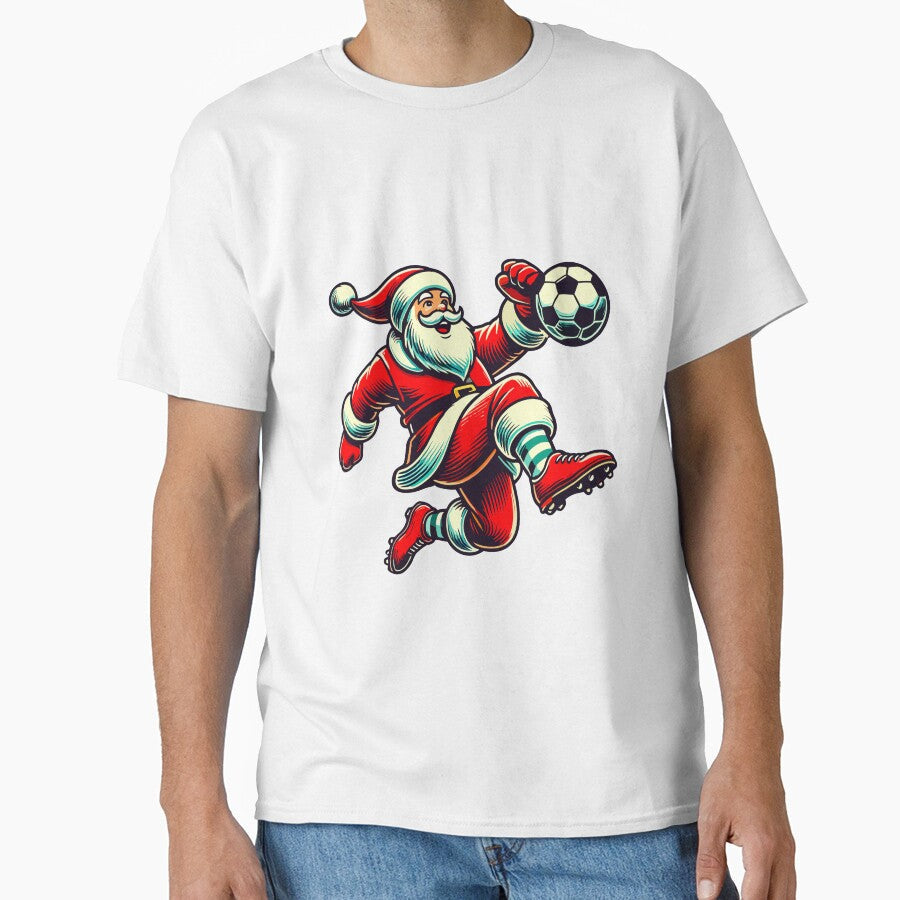 Soccer Playing Santa Claus Fun by LuminOrb - Adult & Kids T-Shirts, Sweatshirts & Hoodies apparel design preview 1
