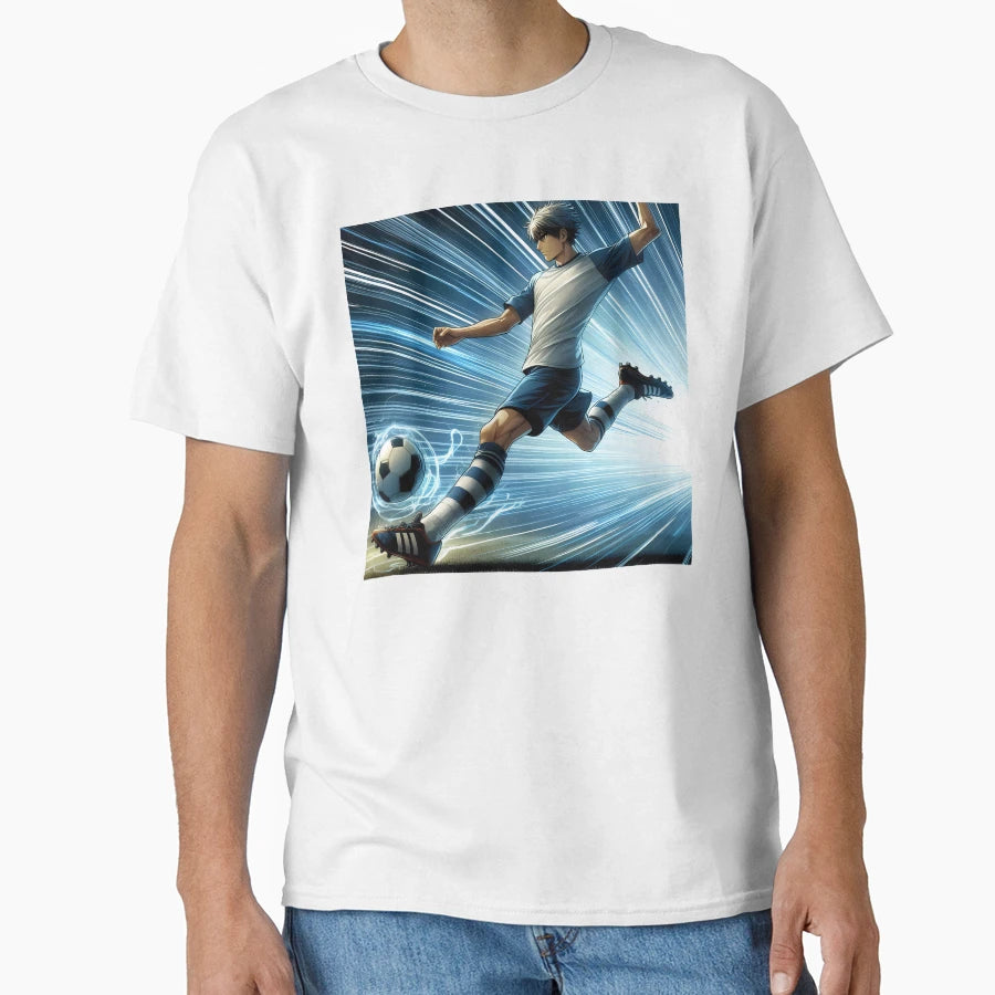 Football Anime Dynamism Footballer T-Shirt - Custom Art Print Unisex - T-Shirt, Sweatshirt, Hoodie