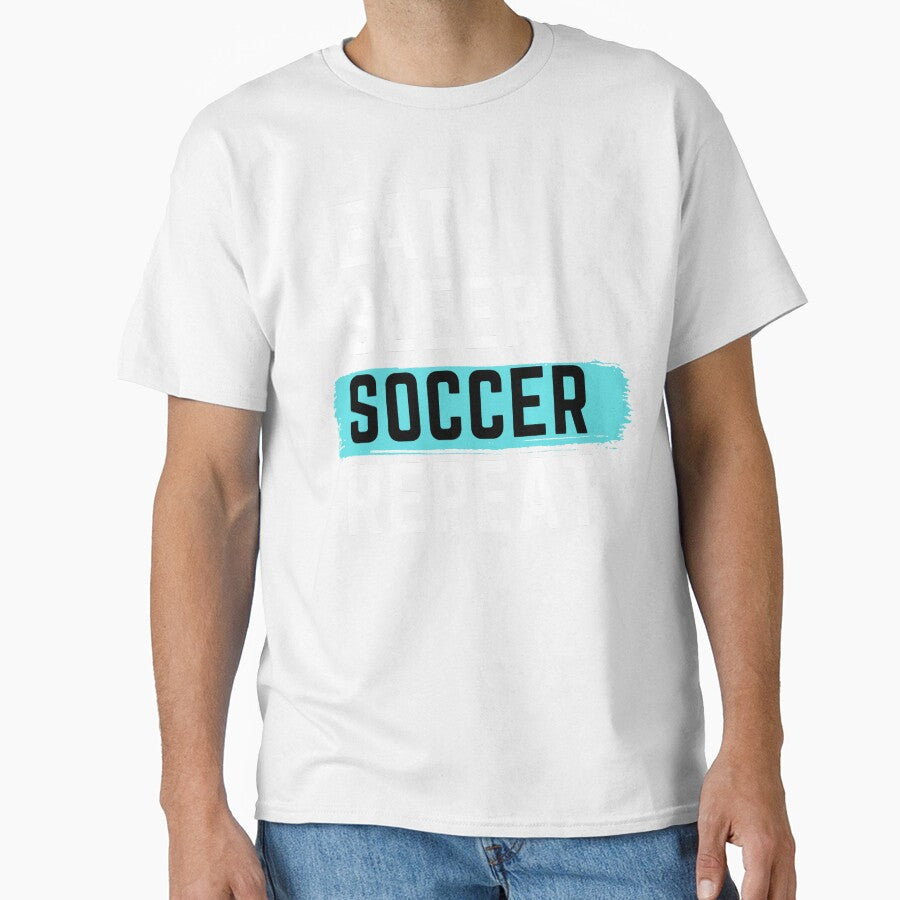 Eat Sleep Soccer Repeat by m95sim - Adult & Kids T-Shirts, Sweatshirts & Hoodies apparel design preview 1